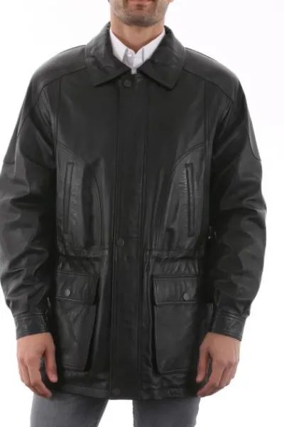 Veste en Cuir Jean-Michel*Milpau Clearance